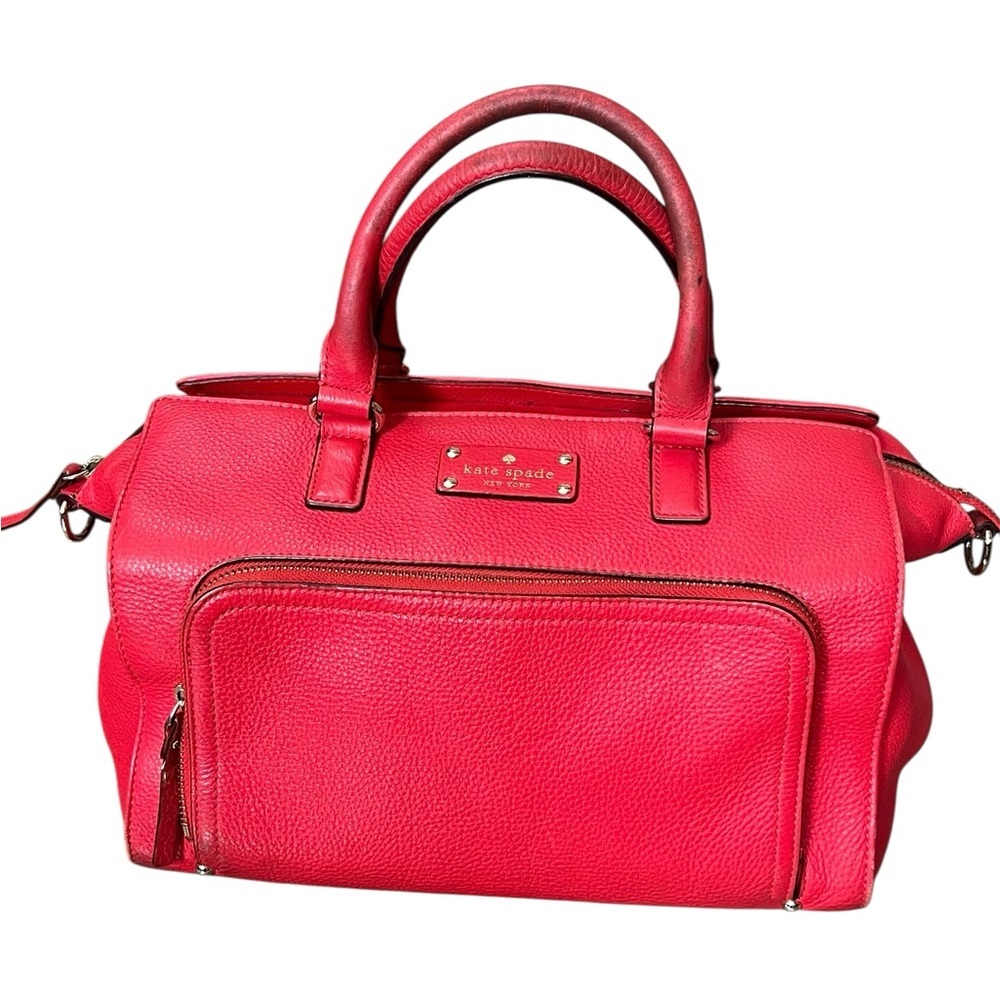 Kate Spade Baxter street Marian satchel in vibrant red leather